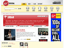 screenshot of The Virgin Digital Website
